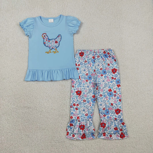 Floral Chicken 2pc Set