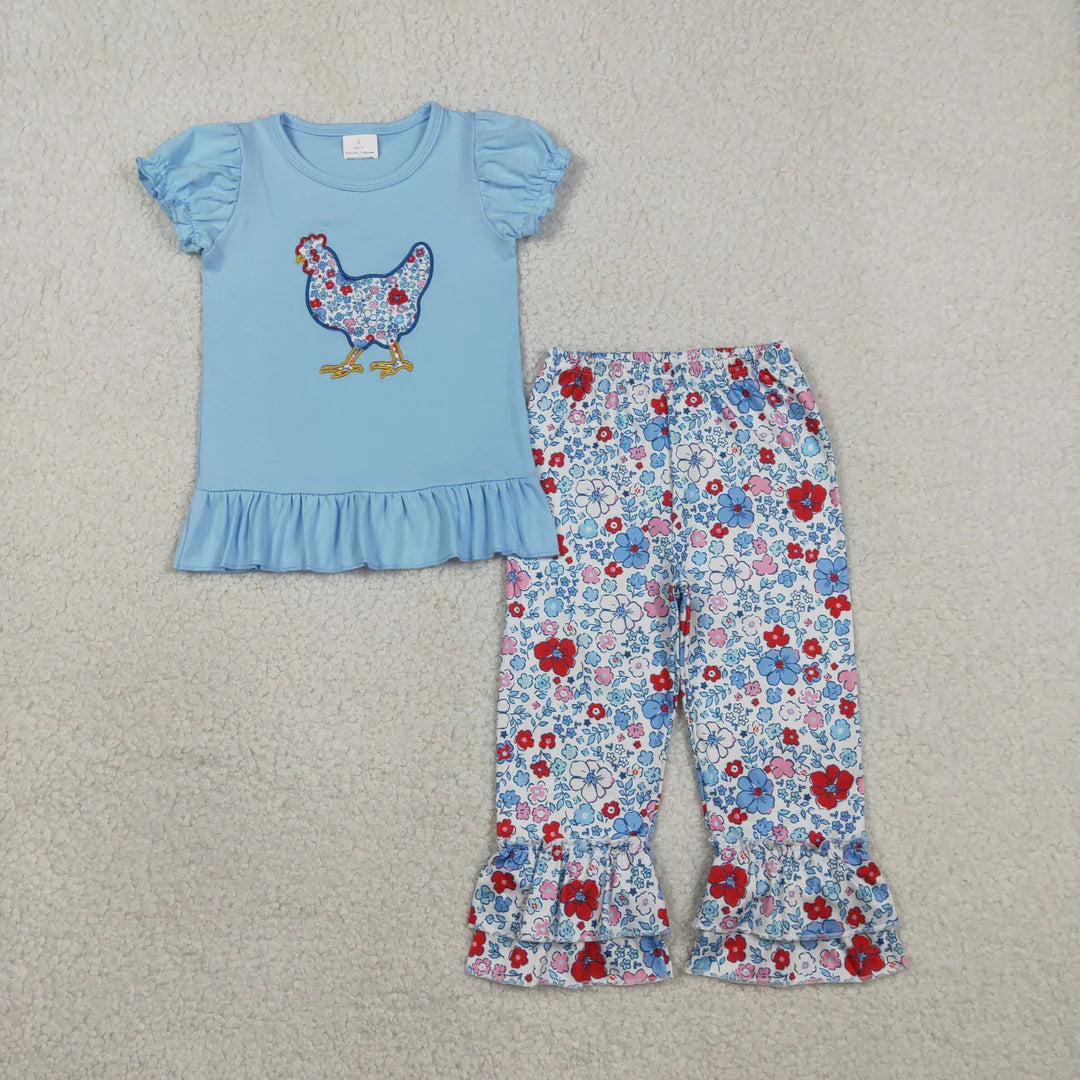 Floral Chicken 2pc Set