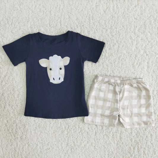 Cow Plaid 2pc Set