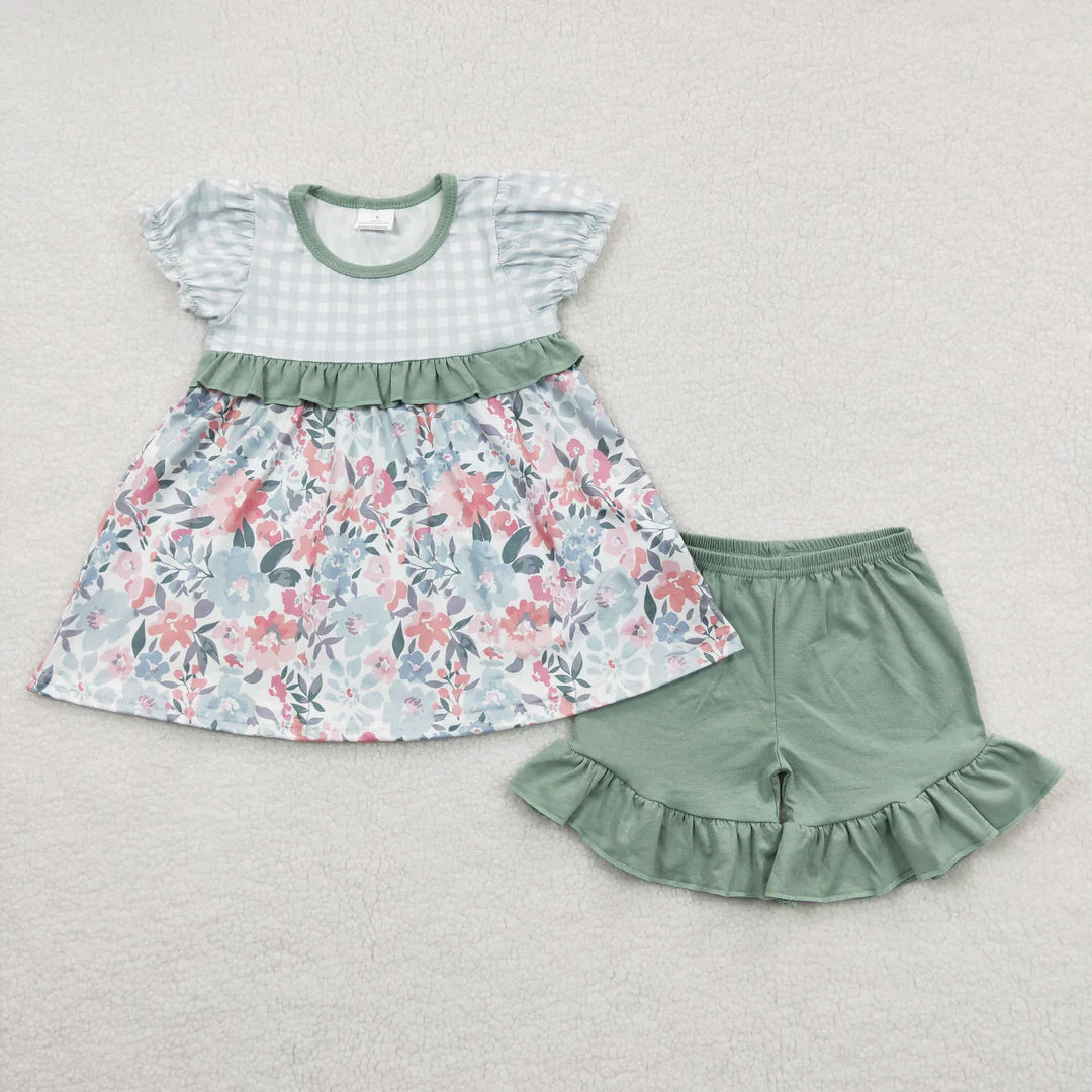 Spring Plaid 2pc Shorts Set- brother match