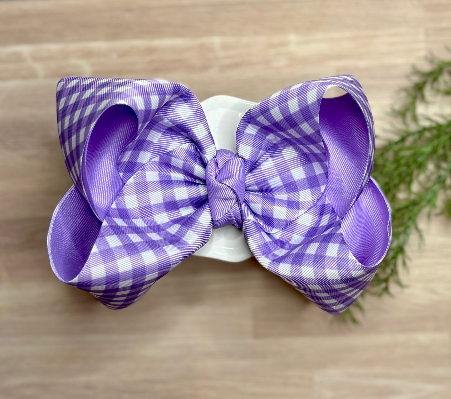 6in Purple Gingham